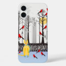 Search for cardinals on birch trees Forest