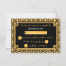 Search for deco rsvp cards Black and gold