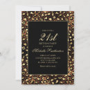 Search for leopard party invitations Black and gold