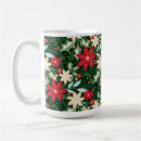 Search for poinsettia flower mugs Xmas