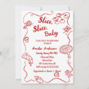 Search for red white baby shower invitations Italian food