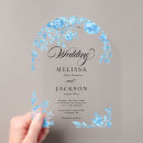 Search for blue flower border wedding invitations Modern