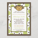 Search for monkey baby shower invitations Neutral