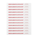 Search for merry bright return address labels Red and white