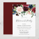 Search for retirement red wine invitations Burgundy