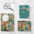 Search for jingle bells wrapping paper Retro