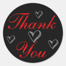 Search for red black and white wedding stickers Thank you