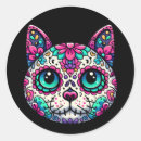 Search for sugar skull cat stickers Calavera