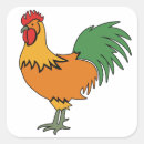 Search for rooster cartoon stickers Colourful
