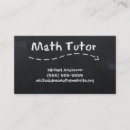 Search for mathematics teacher business cards Chalkboard