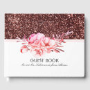 Search for rose gold wedding guest books Glitter