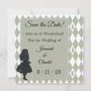 Search for alice in wonderland save date invitations Vintage