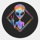 Search for peace alien stickers Galaxy