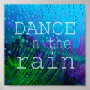 Search for dance in the rain posters Blue