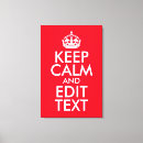 Search for keep calm canvas prints White