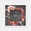 Search for red rose napkins Calligraphy