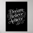 Search for dream believe achieve posters Fitness