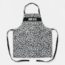 Search for black white leopard aprons Pattern