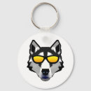 Search for siberian husky lover key rings Wolf
