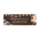 Search for wood lace return address labels Rustic