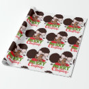 Search for black girl christmas wrapping paper Afro