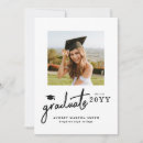 Search for no photo graduation invitations Modern simple minimalist