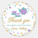 Search for purple tea party stickers Birthday