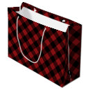 Search for red and black gift bags Plaid