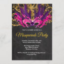 Search for pink gold masquerade party invitations Mask