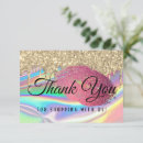 Search for holographic thank you cards Glitter