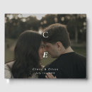Search for monogram wedding guest books Simple modern