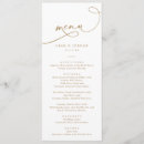 Search for gold wedding menus Calligraphy