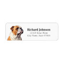 Search for english bulldog return address labels Cute