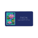 Search for water lilies return address labels Lotus