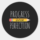 Search for progress not perfection stickers School