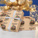 Search for gingerbread house wrapping paper Christmas trees