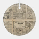 Search for newspaper christmas tree decorations Vintage