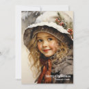 Search for little girl small christmas cards Traditional
