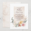 Search for tea stained wedding invitations Cream brown dry blossoms