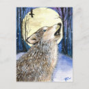 Search for winter snow wolf postcards Moon