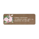 Search for burlap flowers return address labels Floral
