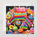 Search for colorful birthday invitations Cake