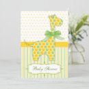 Search for yellow giraffe baby shower invitations Gender neutral