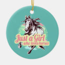 Search for just a girl who loves christmas tree decorations Horse