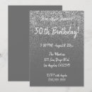 Search for grey ombre invitations Silver glitter