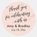 Search for thanks for celebrating with us wedding stickers Typography