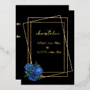 Search for royal blue and black wedding invitations Gold