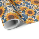 Search for sunflower wrapping paper Floral pattern