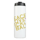 Search for love and peace travel mugs Yellow