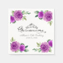 Search for silver and purple napkins Floral